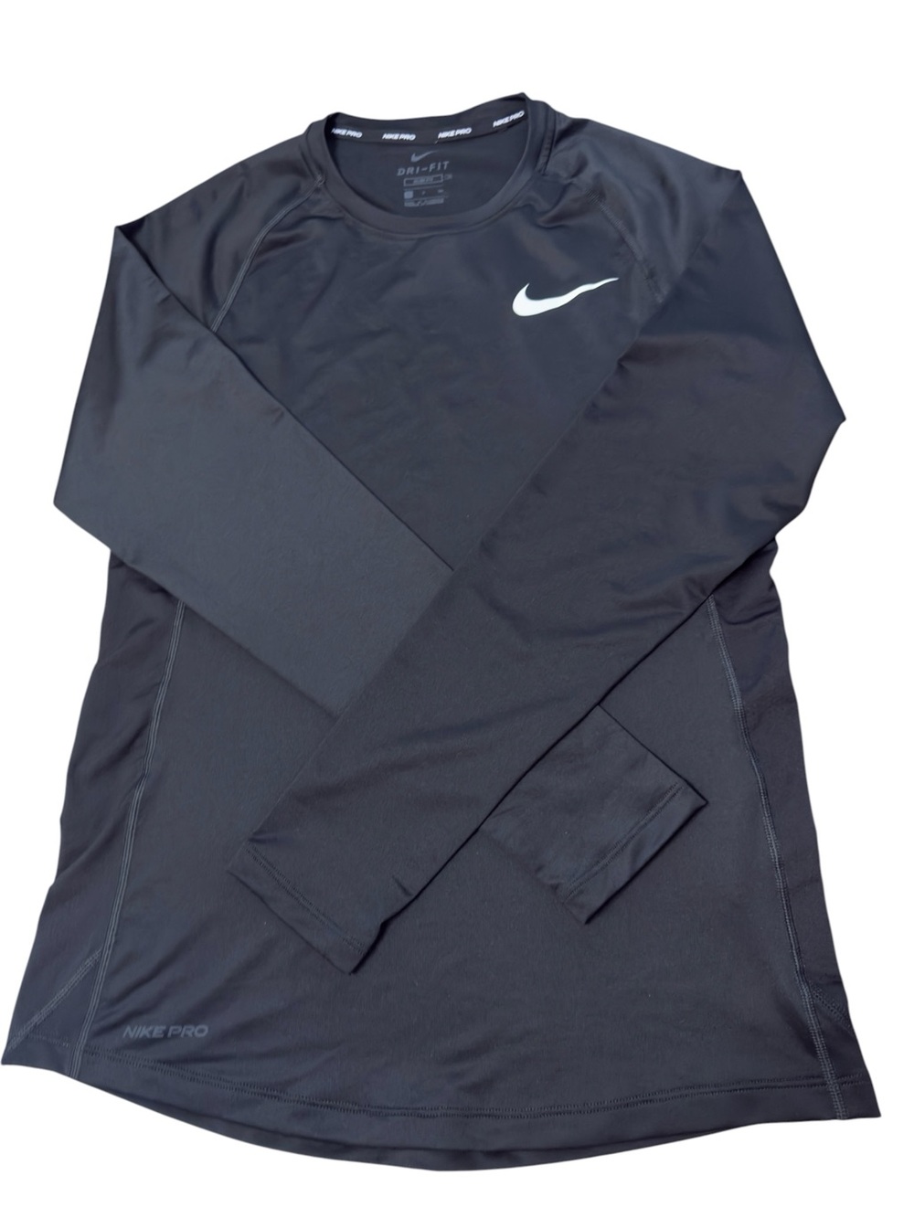 NIKE Men’s Pro Slim Fit Long Sleeve Shirt - Picture 9 of 11
